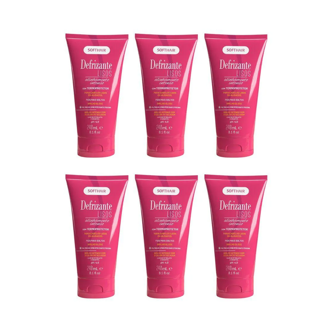 DEFRIZANTE SOFT HAIR 240 ML LISOS - KIT C/ 6UN