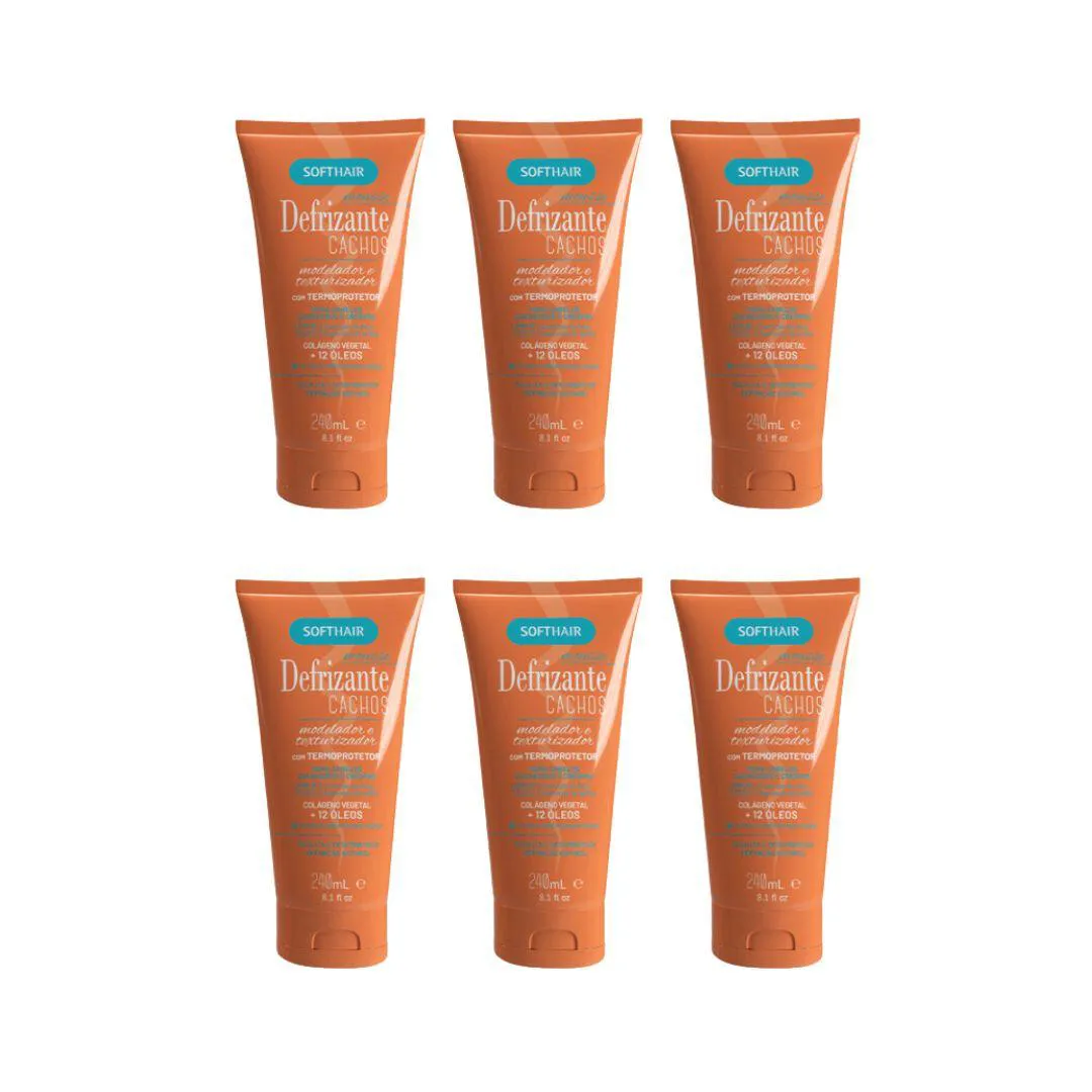 DEFRIZANTE SOFT HAIR 240 ML CACHOS - KIT C/ 6UN