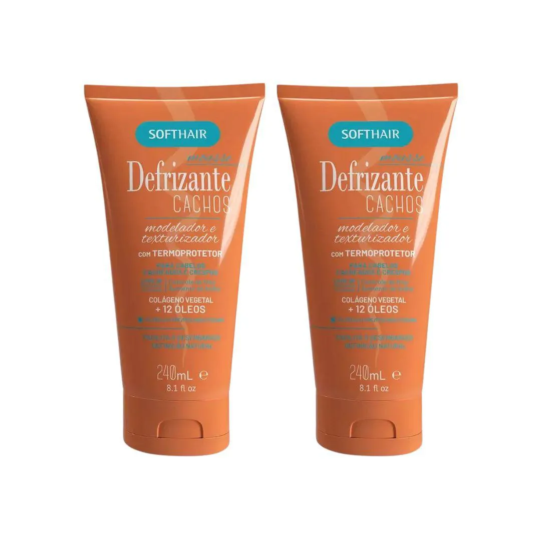 DEFRIZANTE SOFT HAIR 240 ML CACHOS - KIT C/ 2UN