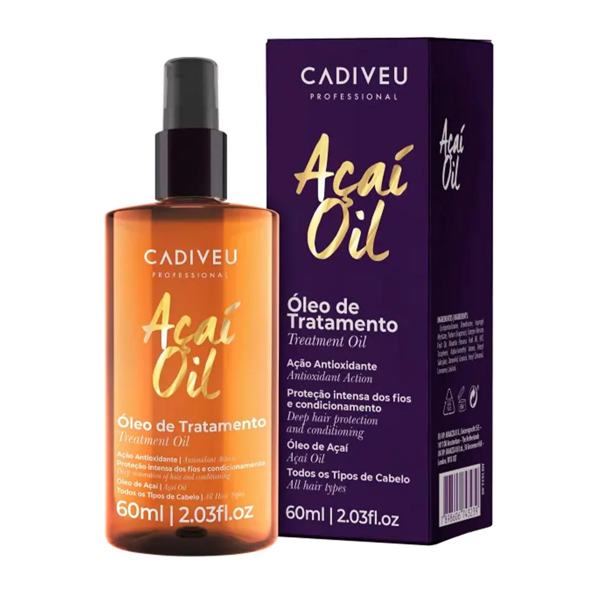 CADIVEU AçAí OIL - OLéO DE TRATAMENTO 60ML (7898606743239)