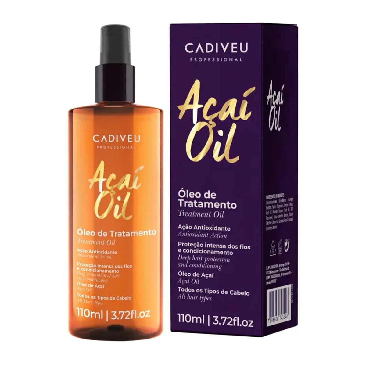 CADIVEU AçAí OIL - OLéO DE TRATAMENTO 110ML (7898606743246)