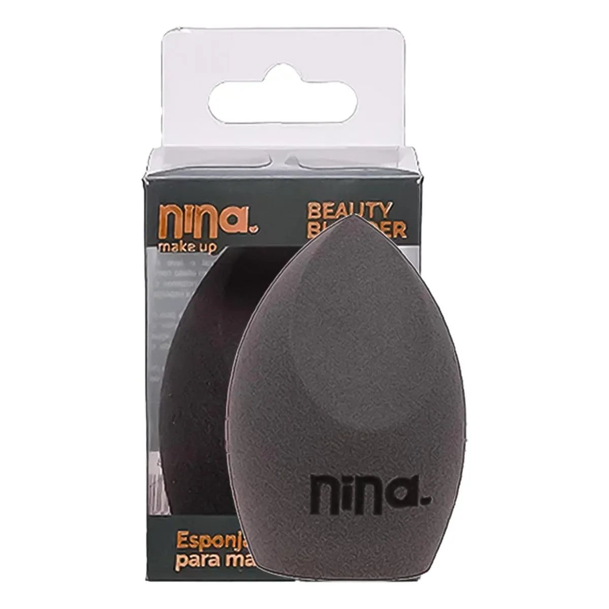 NINA MAKE UP BEAUTY BLENDER ESPONJA DE MAQUIAGEM CINZA