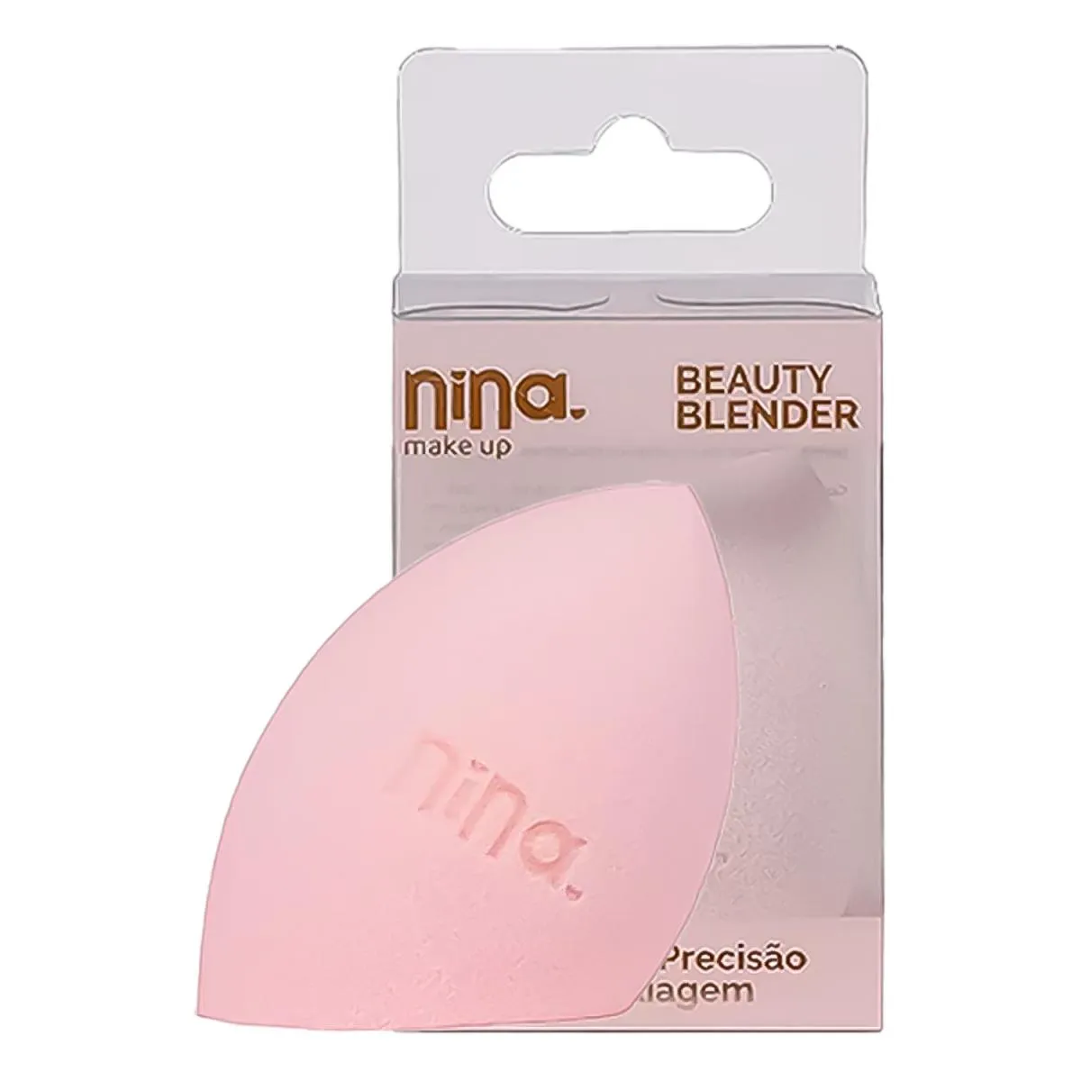 NINA MAKE UP BEAUTY BLENDER ESPONJA DE MAQUIAGEM ROSA