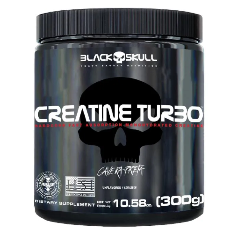 CREATINA MONOHIDRATADA CREATINE TURBO 300G - BLACK SKULL