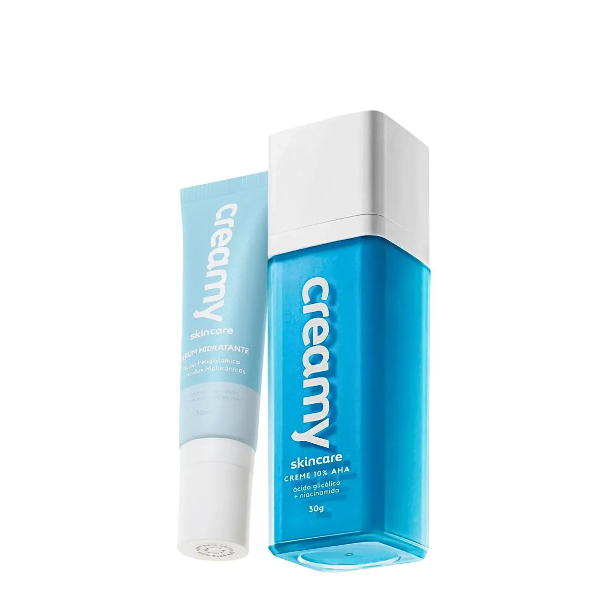 KIT CREAMY SKINCARE  ÁCIDO SKINCARE GLICóLICO E SéRUM HIDRATANTE  (2 PRODUTOS)