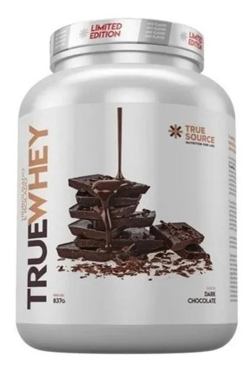 TRUE WHEY ISOLADO E HIDROLISADO SABOR DARK CHOCOLATE 837G TRUE SOURCE