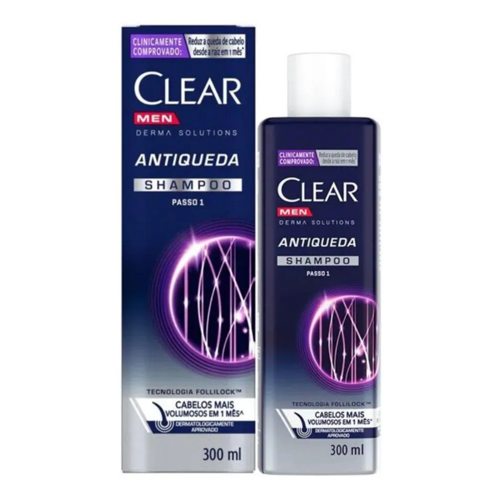 SHAMPOO ANTIQUEDA CLEAR MEN  DERMA SOLUTIONS - 300 ML
