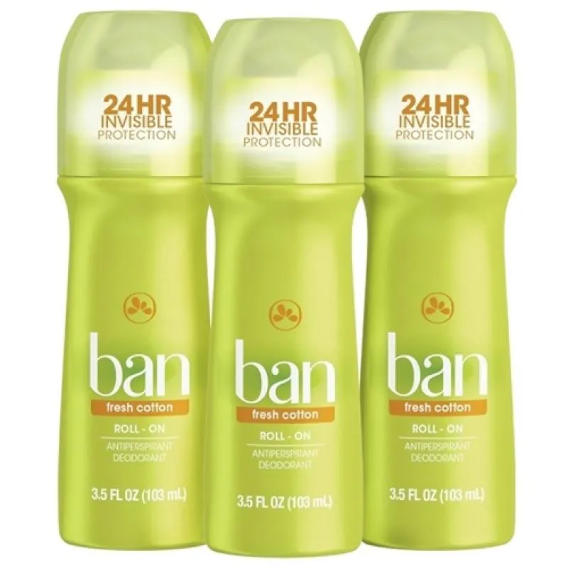 KIT DESODORANTE ROLL-ON BAN FRESH COTTON 73G - 3 UNIDADES