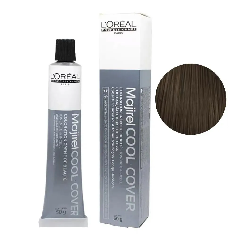 COLORAçãO L´ORéAL PROFESSIONNEL MAJIREL COOL COVER LOURO ACINZENTADO 7.1 50G
