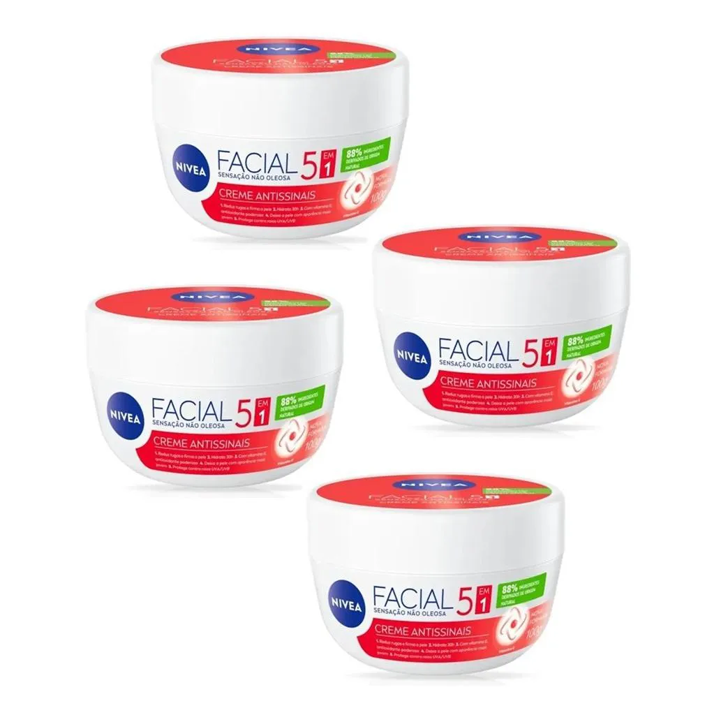 KIT 04 CREME FACIAL ANTISSINAIS 100G - NIVEA