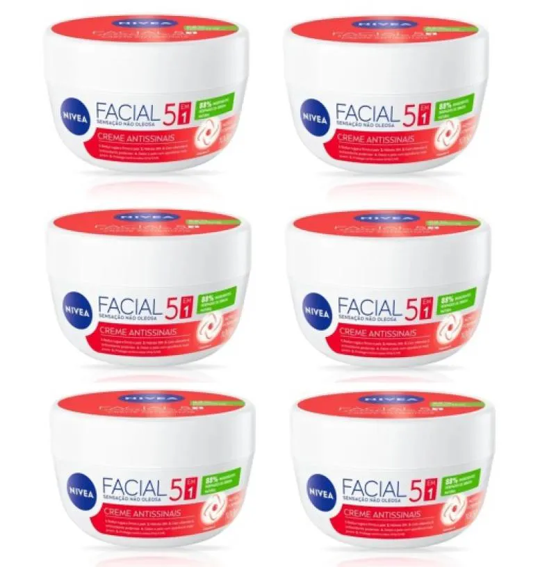 KIT 06 CREME FACIAL ANTISSINAIS 100G - NIVEA