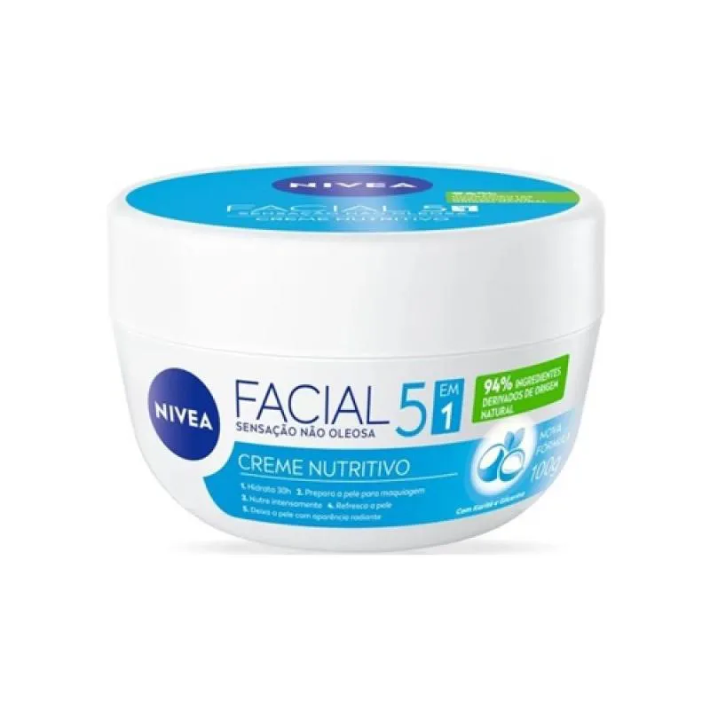 CREME FACIAL NUTRITIVO SENSAçãO NãO OLEOSA 100G - NIVEA