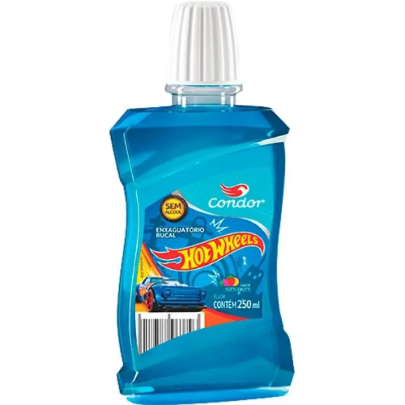 ENXAGUANTE BUCAL INFANTIL HOTWHEELS 250ML - CONDOR