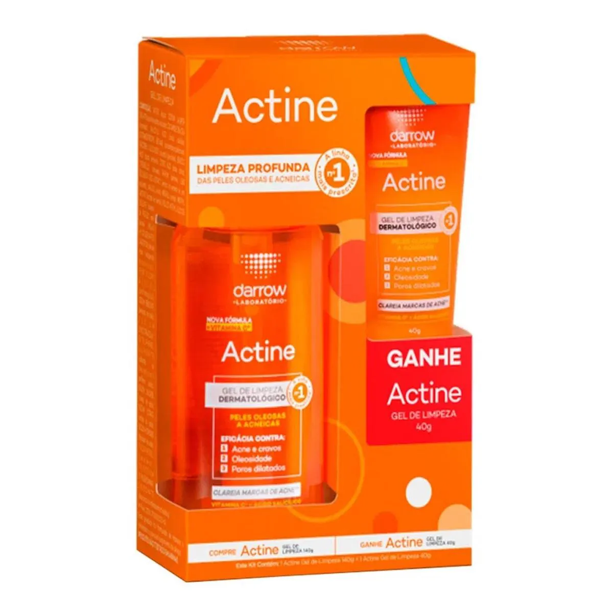 KIT ACTINE GEL LIMPEZA 140G   40G - DARROW