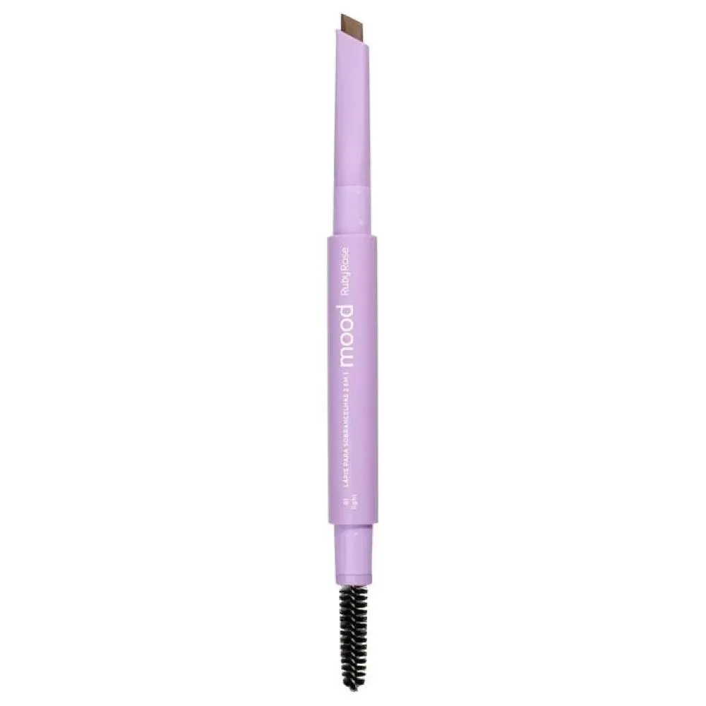 LáPIS PARA SOBRANCELHA 2X1 PONTA FINA LIGHT MOOD - RUBY ROSE