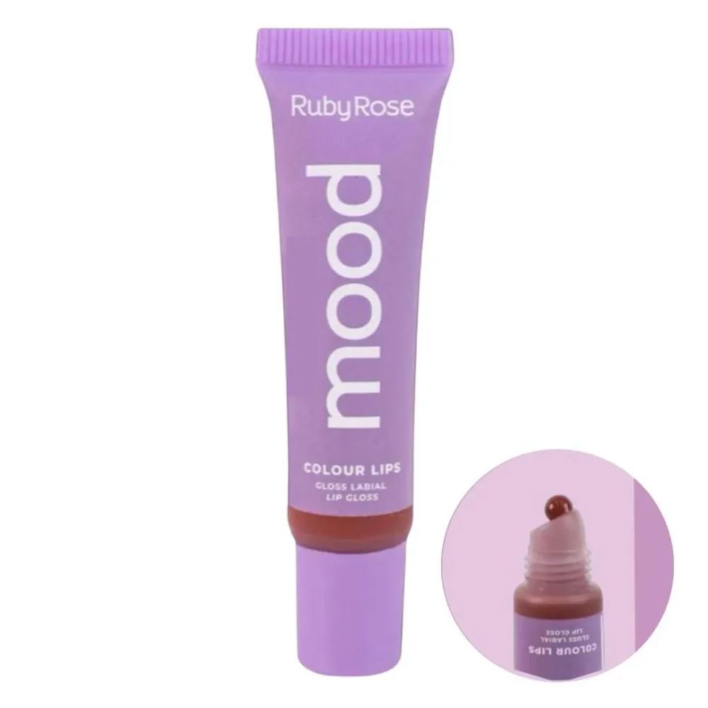GLOSS LABIAL COLOUR LIPS MOOD - RUBY ROSE Discreet