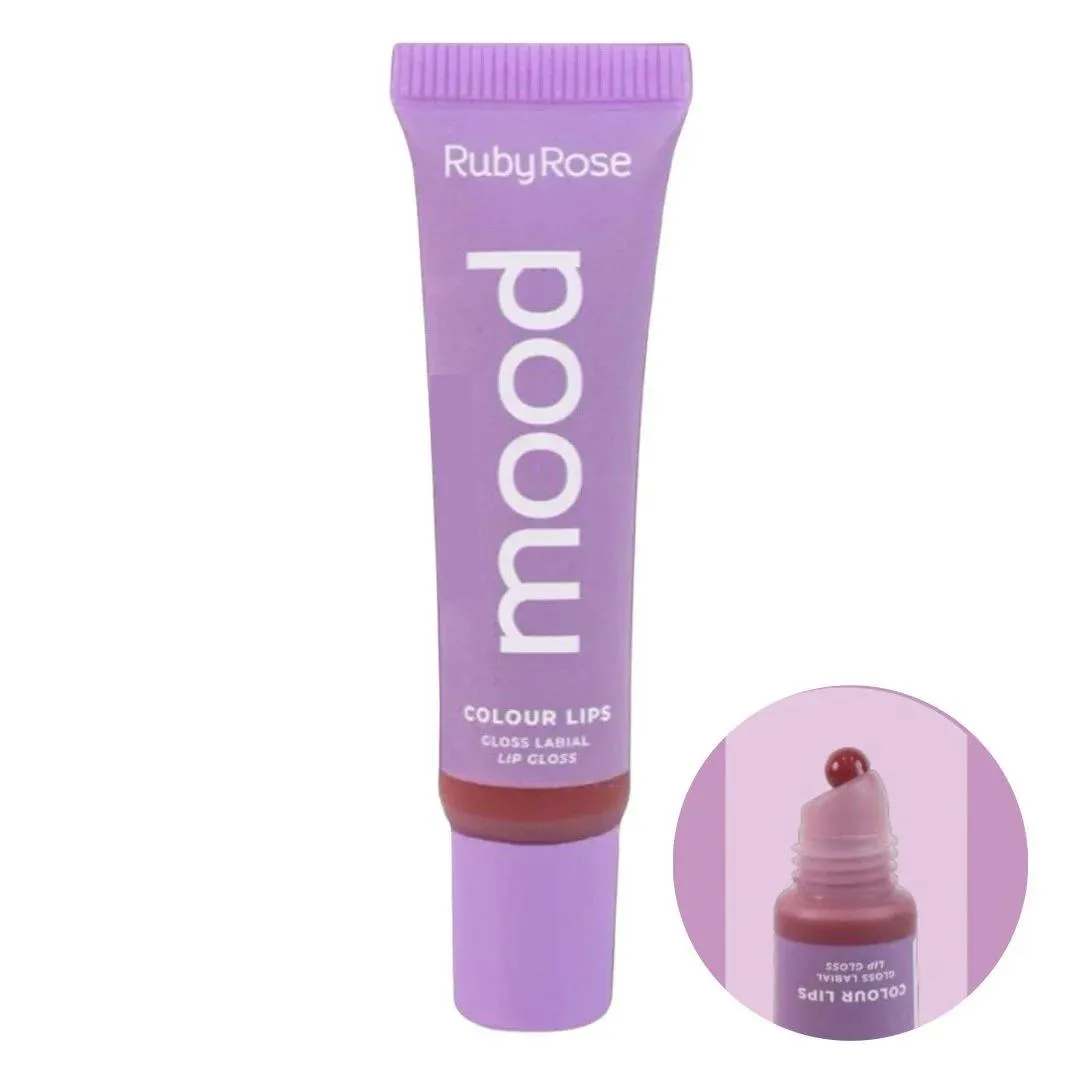 GLOSS LABIAL COLOUR LIPS MOOD - RUBY ROSE Naive