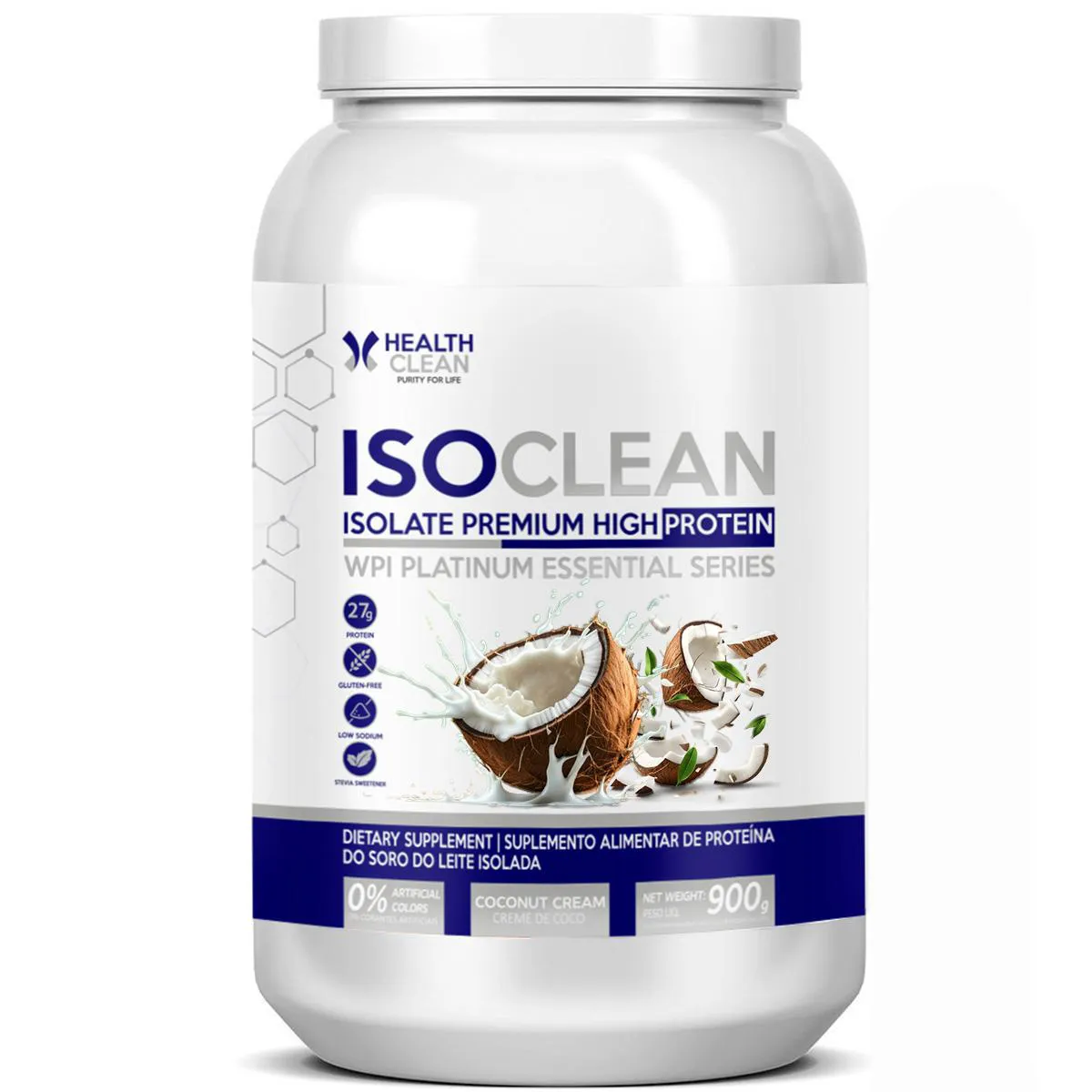 WHEY PROTEIN ISOLADO ISOCLEAN 900G (COCONUT CREAM) - HEALTH CLEAN