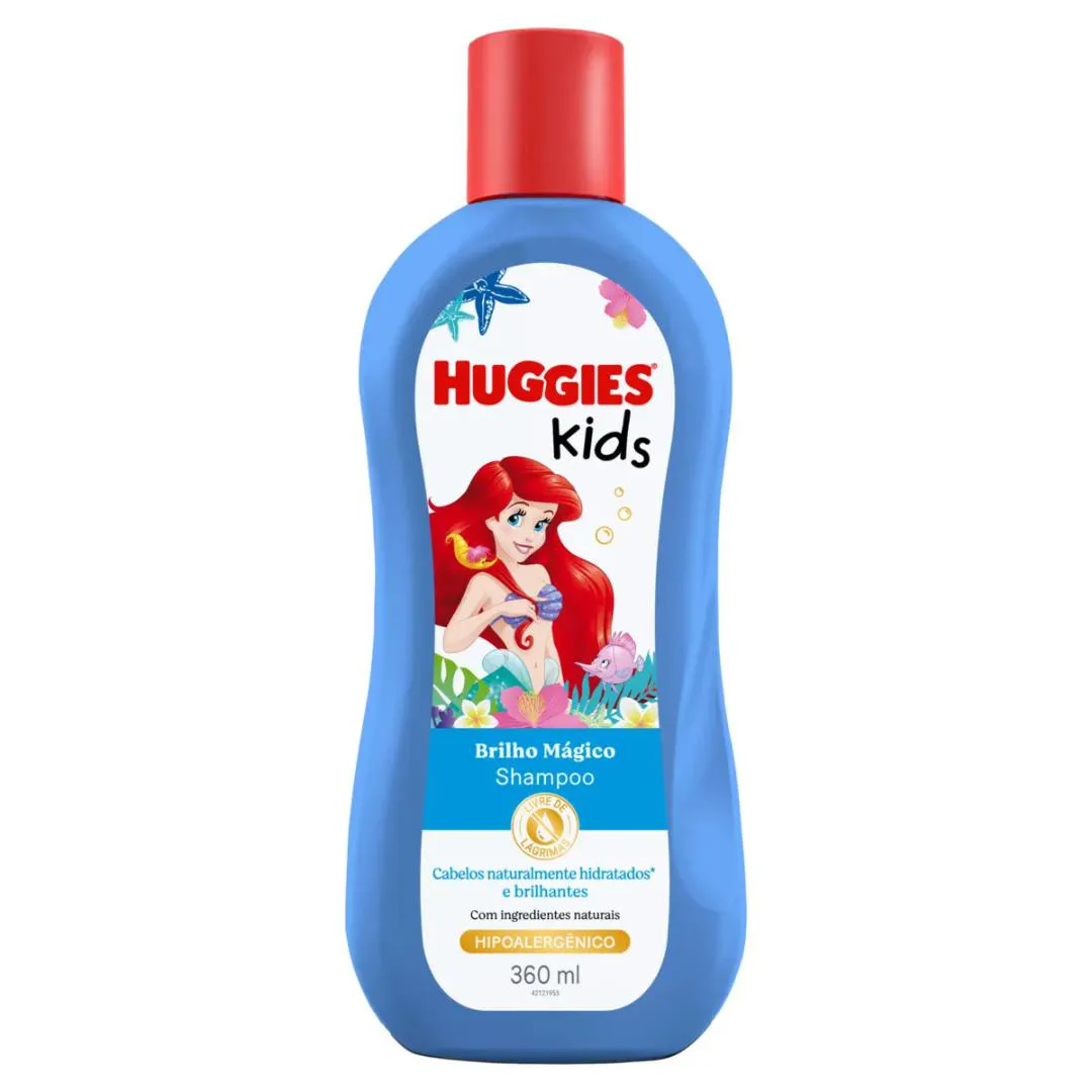 SHAMPOO HUGGIES KIDS BRILHO MáGICO DE 360ML