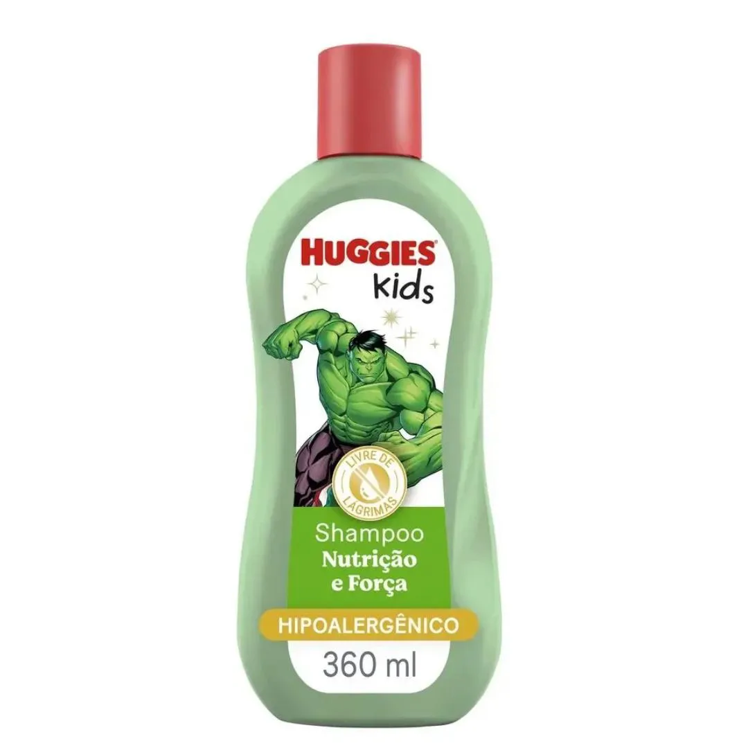 SHAMPOO HUGGIES KIDS  NUTRIçãO E FORçA DE 360ML