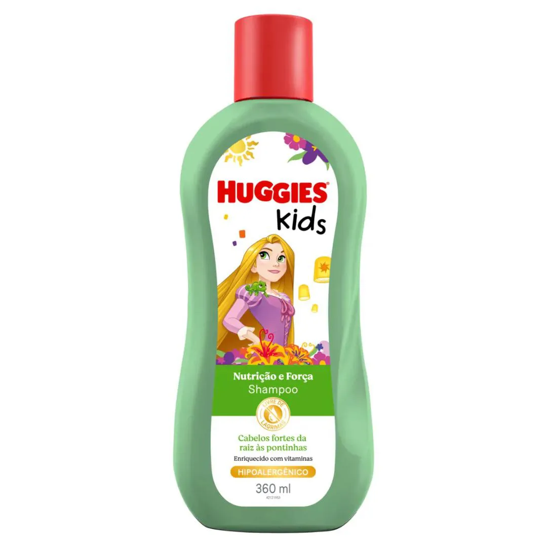 SHAMPOO HUGGIES KIDS  NUTRIçãO E FORçA DE 360ML