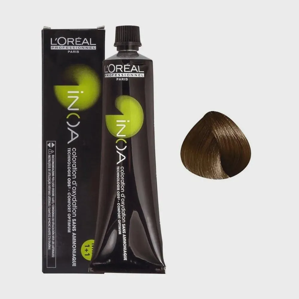 L´ORéAL PROFESSIONNEL INOA 6.3 LOURO ESCURO DOURADO - COLORAçãO PERMANENTE 60G