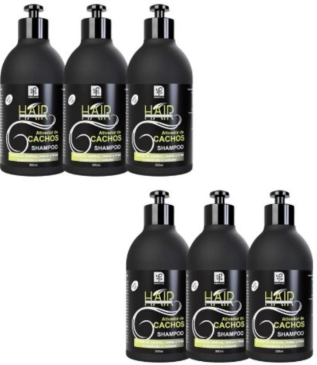 SHAMPOO HAIR PROFISSIONAL  ATIVADOR DE CACHOS 300ML NATUFLORES KIT 6UN