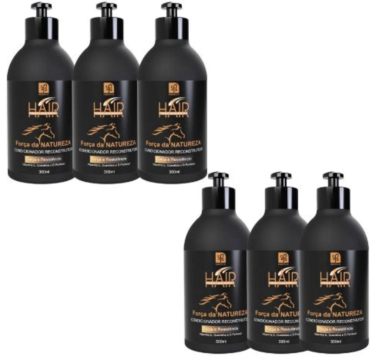 CONDICIONADOR RECONSTRUTOR  FORÇA DA NATUREZA 300ML NATUFLORES KIT 8UN