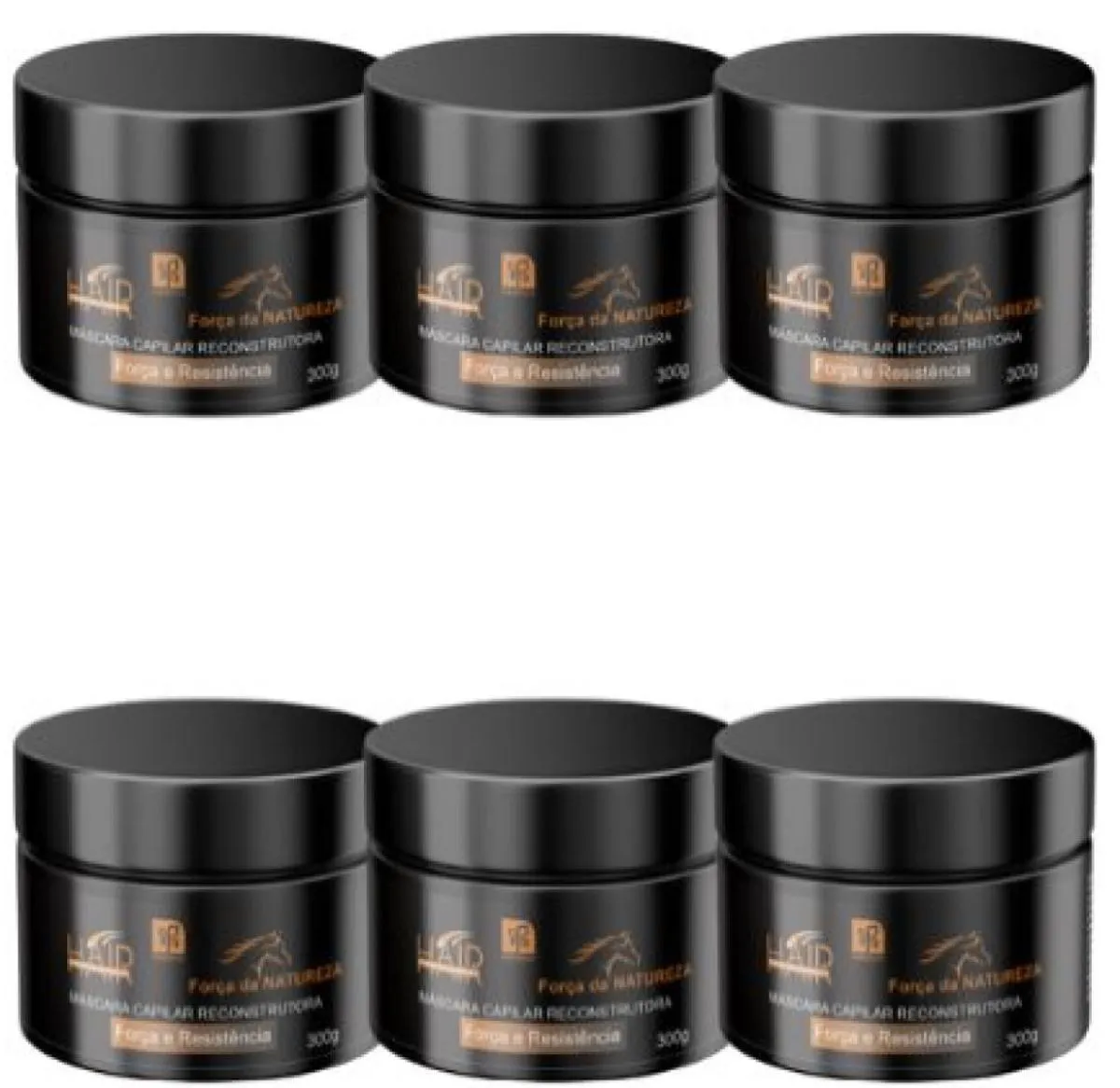 MASCARA CAPILAR  RECONSTRUTORA  FORÇA DA NATUREZA 300GR NATUFLORES KIT 6UN