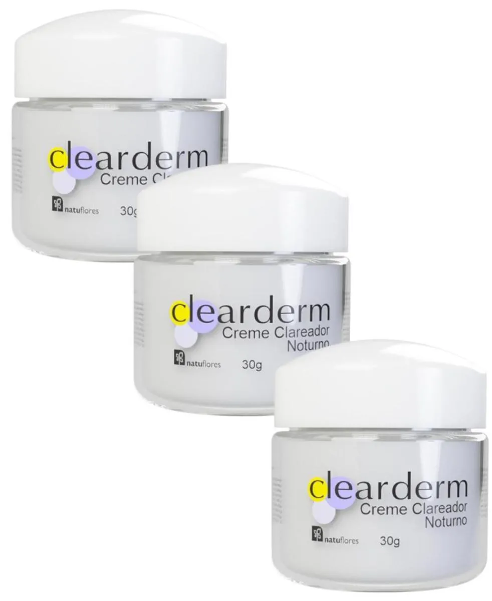 CREME CLAREADOR NOTURNO CLEARDERM 30GR  NATUFLORES 3UN