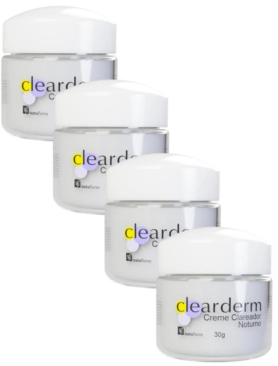 CREME CLAREADOR NOTURNO CLEARDERM 30GR  NATUFLORES 4UN