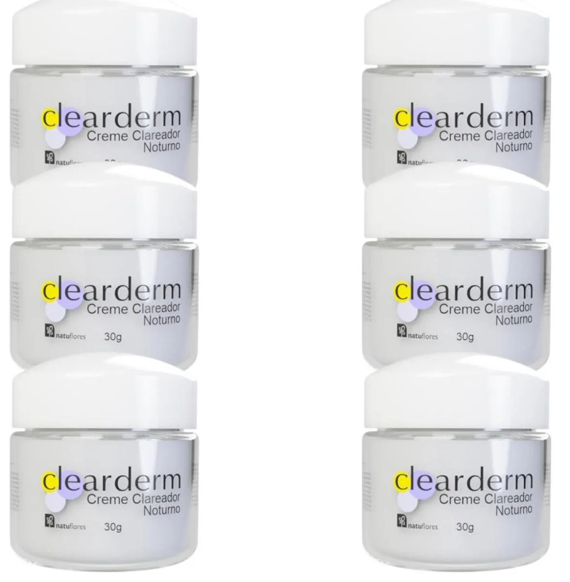 CREME CLAREADOR NOTURNO CLEARDERM 30GR  NATUFLORES 6UN