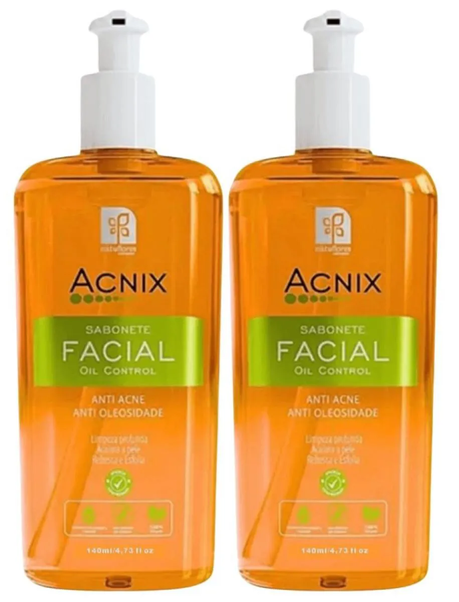 SABONETE FACIAL ANTI ACNE ACNIX 140ML NATUFLORES 2UN