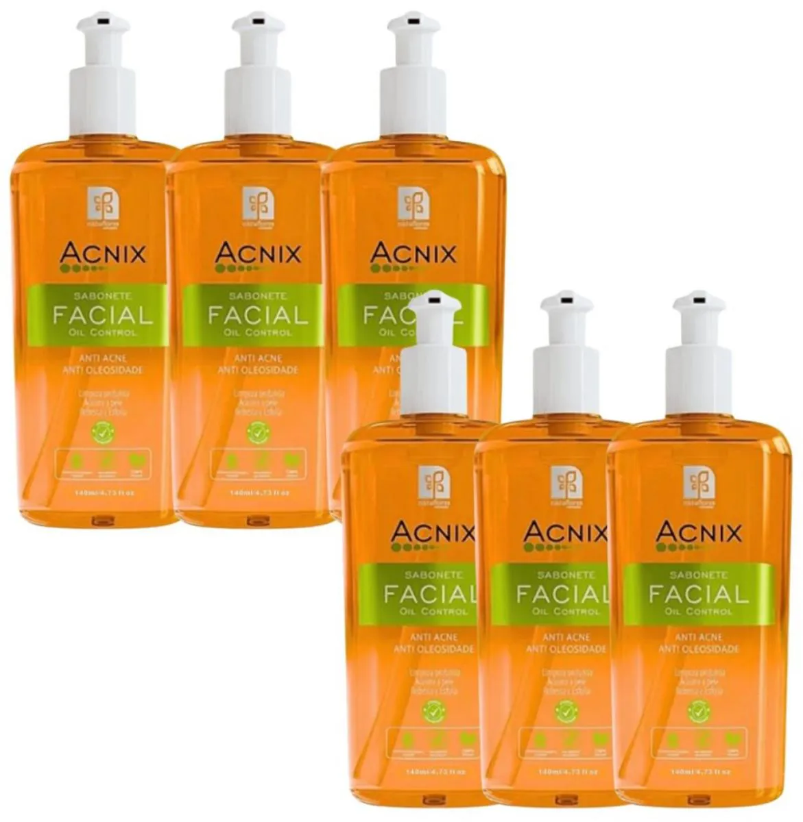 SABONETE FACIAL ANTI ACNE ACNIX 140ML NATUFLORES 6UN