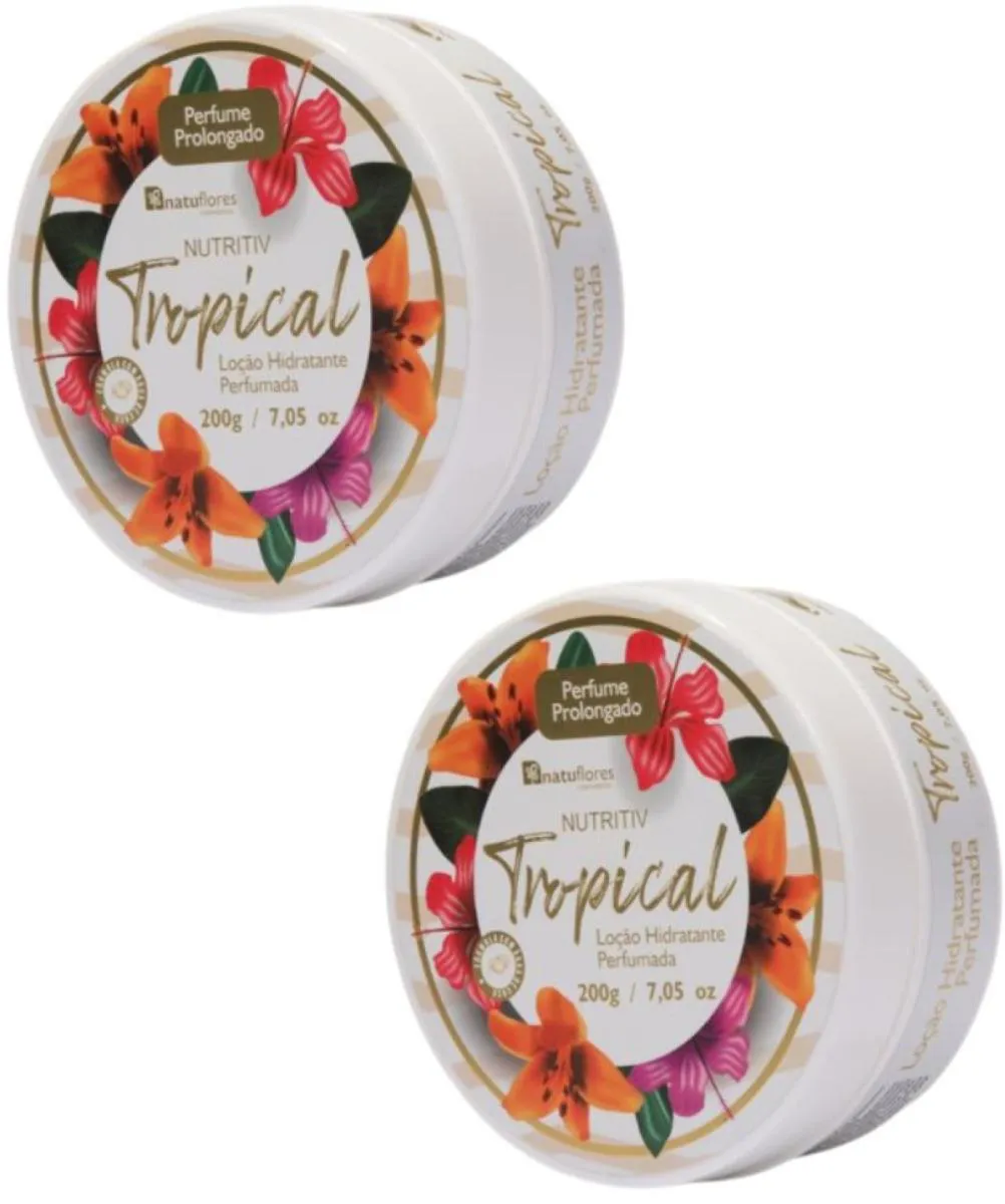 LOÇÃO HIDRATANTE PERFUMADA TROPICAL  200GR  NATUFLORES 2UN