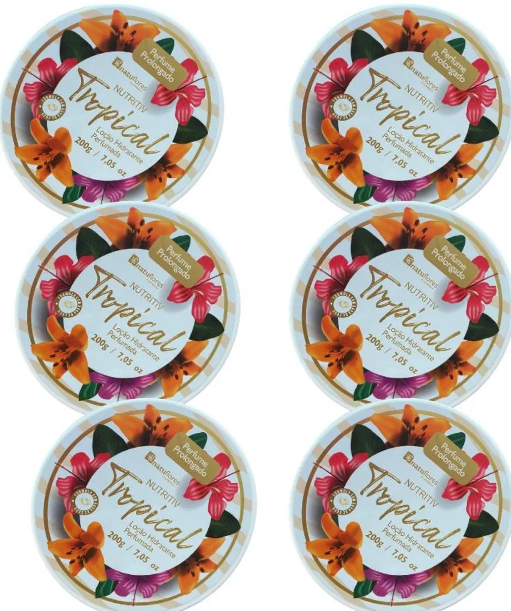 LOÇÃO HIDRATANTE PERFUMADA TROPICAL  200GR  NATUFLORES 6UN