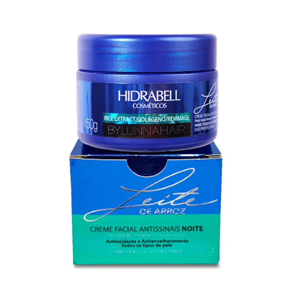 FACIAL LEITE DE ARROZ NOITE 50G HIDRABELL