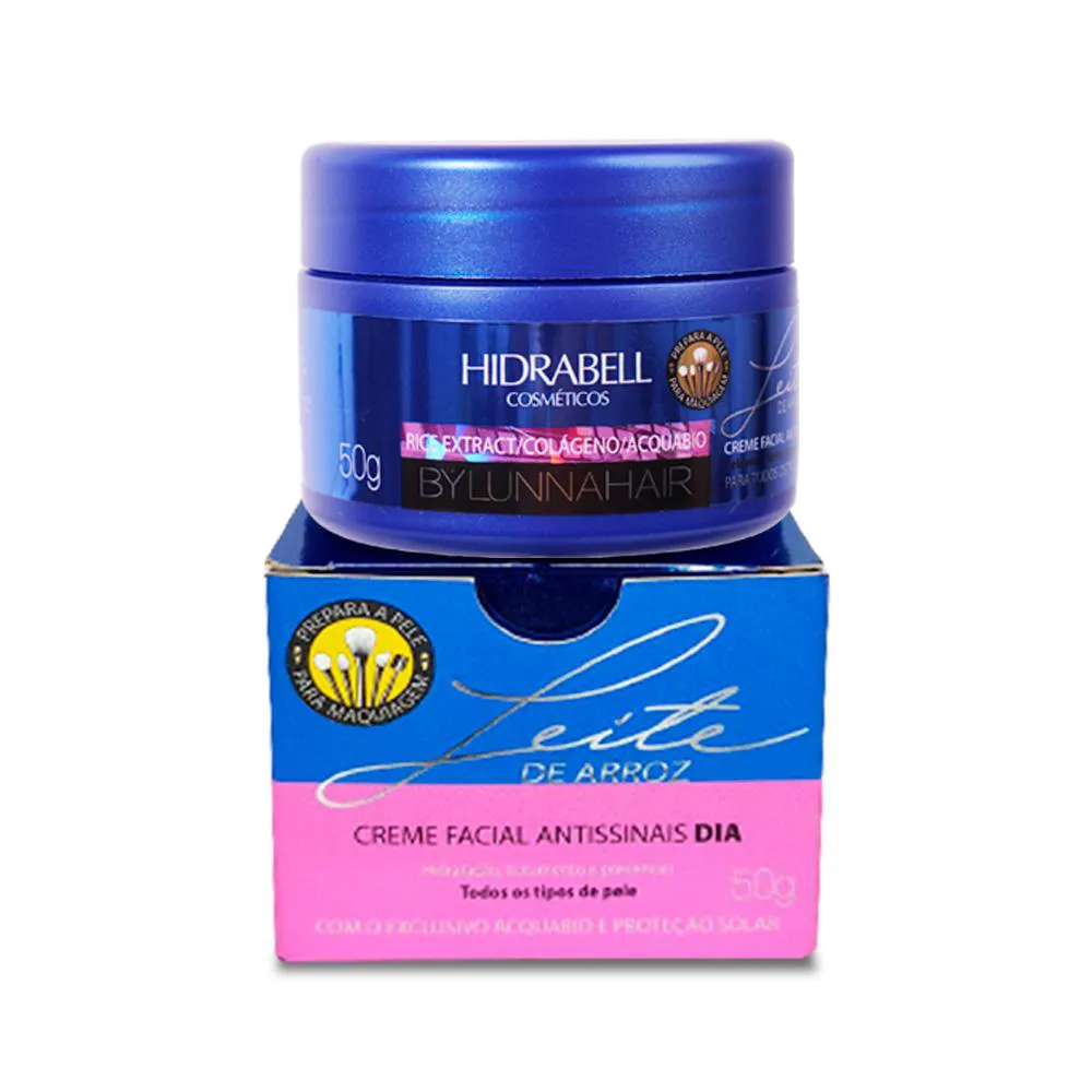 FACIAL LEITE DE ARROZ DIA 50G HIDRABELL