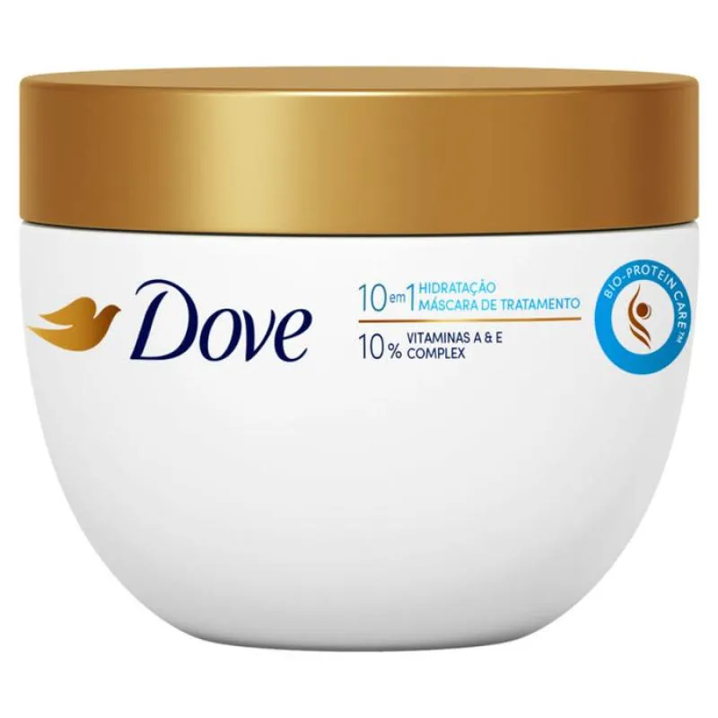 DOVE MáSCARA DE TRATAMENTO: HIDRATAçãO 10 EM 1 - 270G