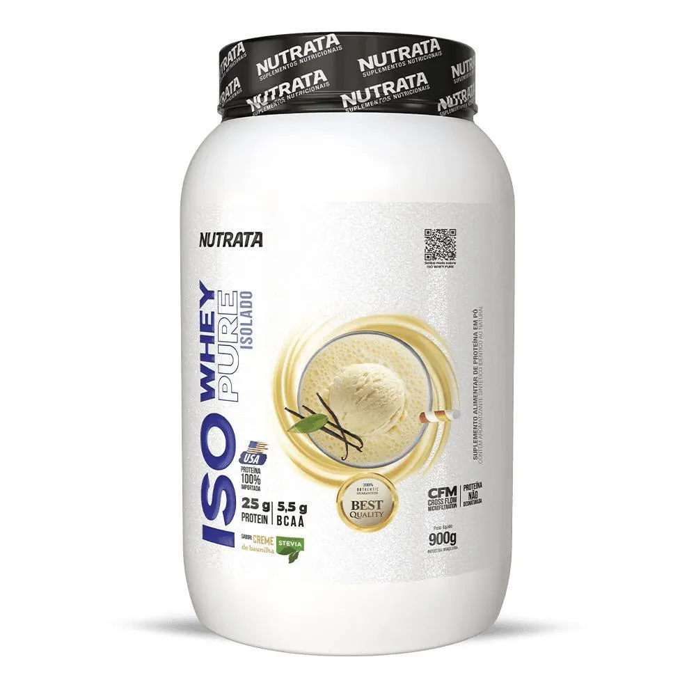 ISO WHEY PURE NUTRATA CREME DE BAUNILHA 900G