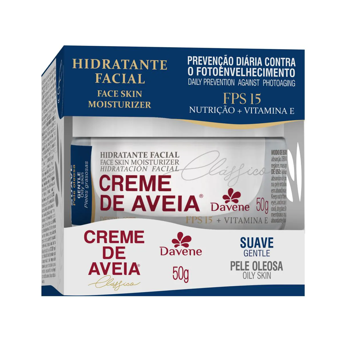 CREME HIDRATANTE FACIAL DE AVEIA SUAVE 50G