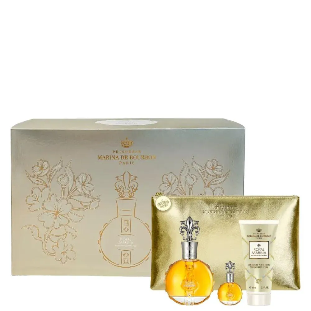 KIT ROYAL DIAMOND EAU DE PARFUM + BODY LOTION + MINI + NECESSAIRE-100 ML