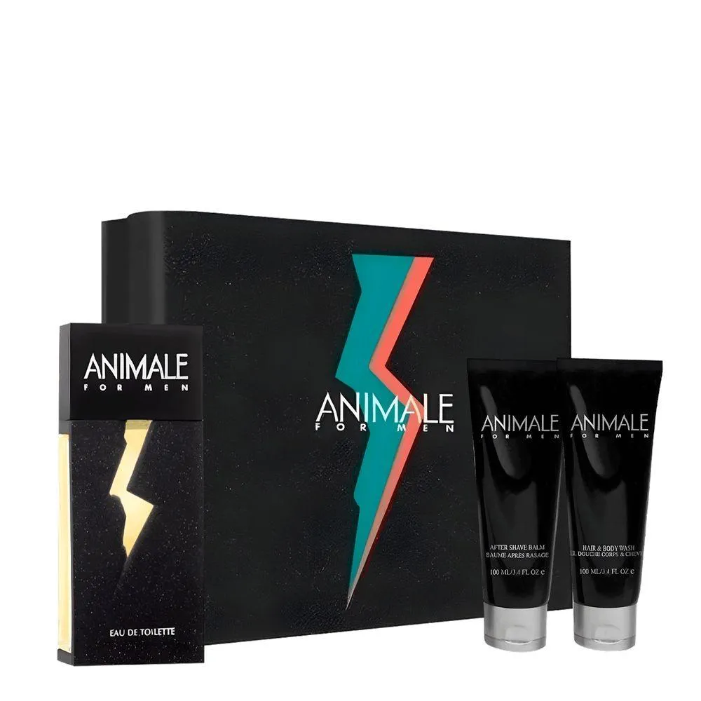 KIT ANIMALE FOR MEN EAU DE TOILETTE + PóS BARBA + GEL DE BANHO-100 ML