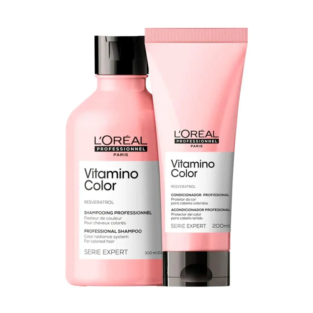 KIT SHAMPOO 300ML E CONDICIONADOR 200ML VITAMINO COLOR LOREAL PROFESSIONNEL