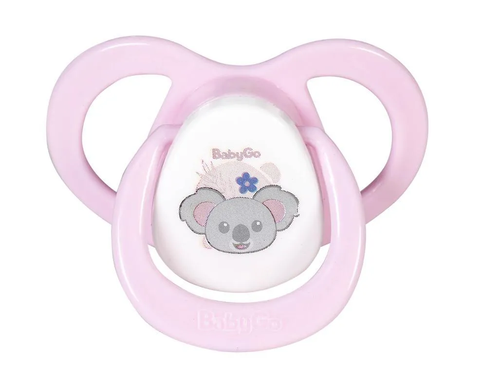 CHUPETA T2 COALA ROSA MENINA COM BICO DE SILICONE ORTODôNTICO +6 MESES