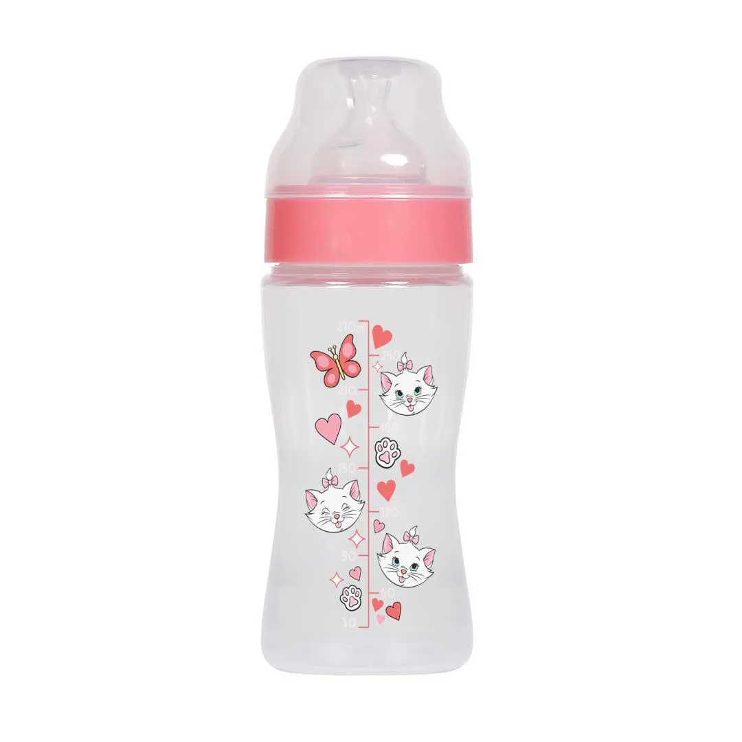 MAMADEIRA WIDE NECK 270ML GATINHA MARIE - TRANSPARENTE