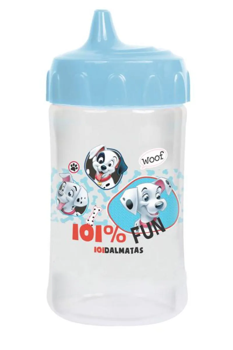 COPO DE TRANSIçãO INFANTIL COM REDUTOR DE PINGO 240ML 101 DALMATAS