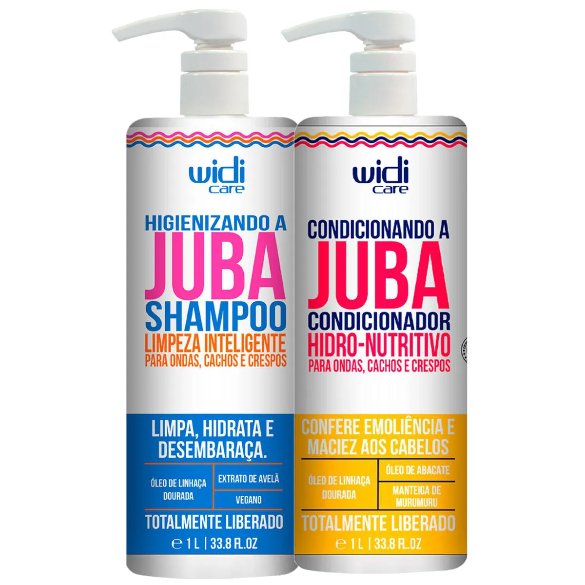 KIT WIDI CARE JUBA SHAMPOO 1L CONDICIONADOR 1L