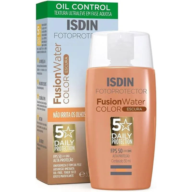 PROTETOR SOLAR FUSION WATER COLOR ESCURA FPS50 50ML – ISDIN