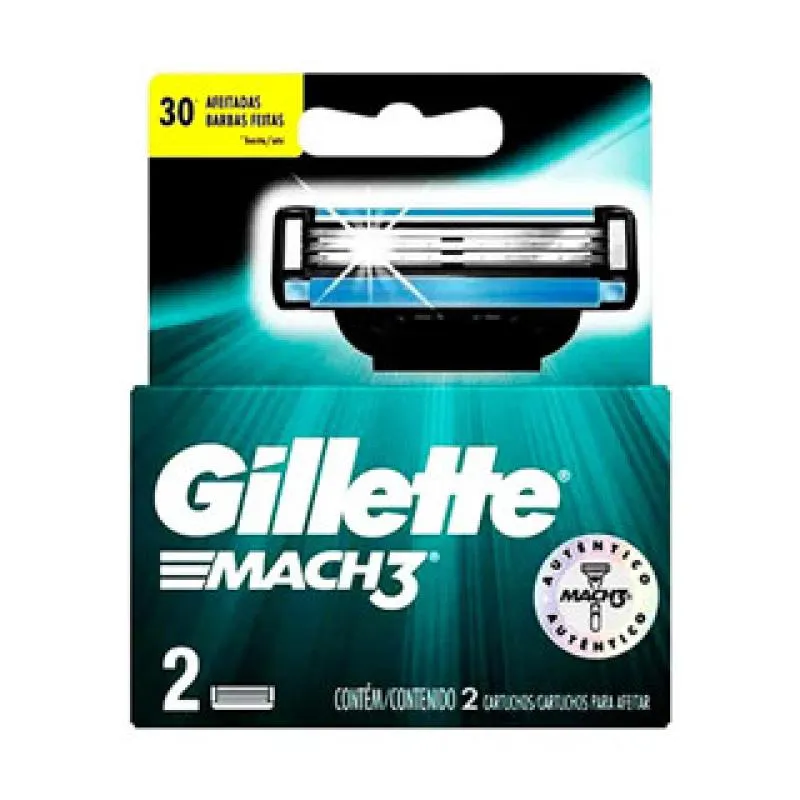 CARGA REFIL PRESTOBARBA MACH3 COM DUAS UNIDADES - GILLETTE